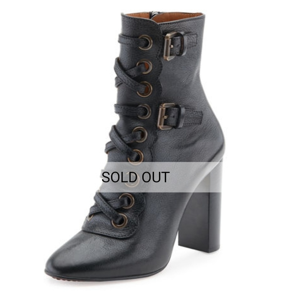 🎇 CHLOE 🎇 Black Orson Lace Up Ankle Boots 37